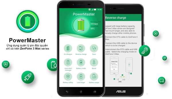 PowerMaster: ứng dụng nhân đôi tuổi thọ pin cho ZenFone 3 Max Series