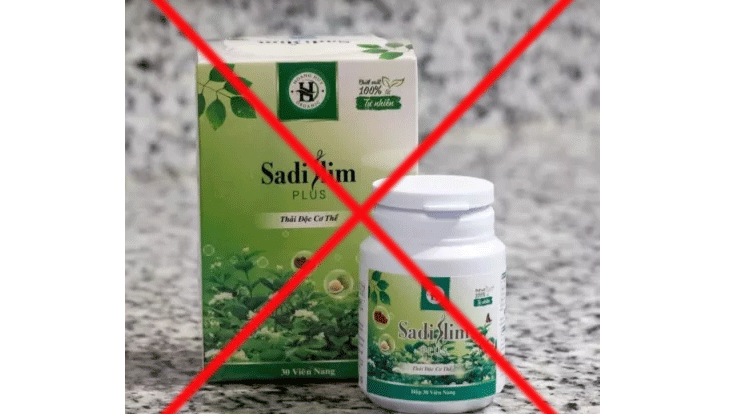 Sản phẩm SADI SLIM PLUS bị thu hồi giấy tiếp nhận đăng ký bản công bố sản phẩm