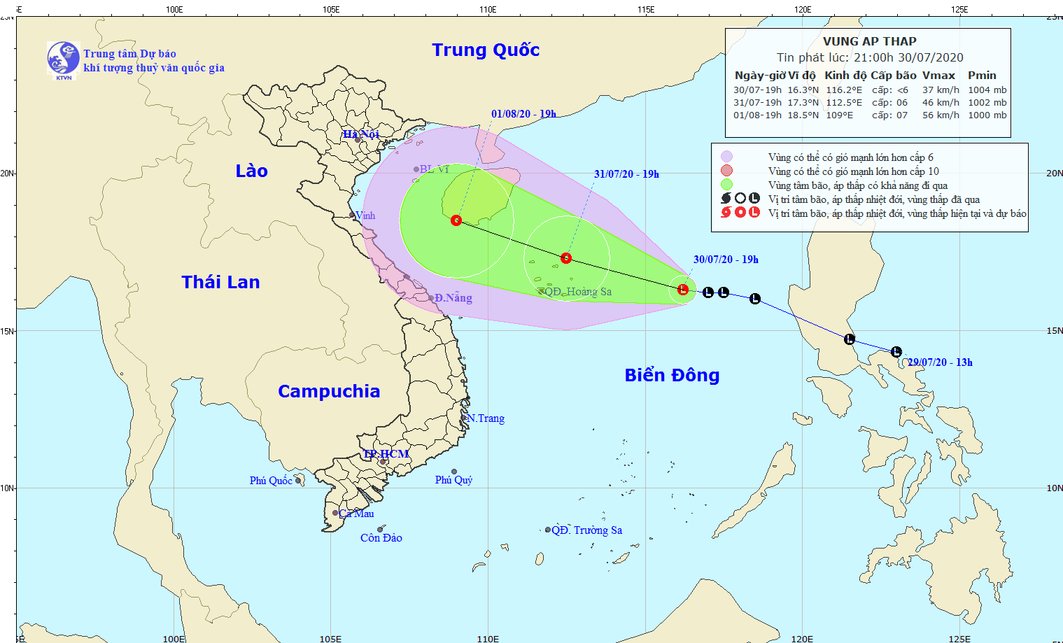 Ảnh: Trung tâm Dự báo khí tượng - thủy văn quốc gia