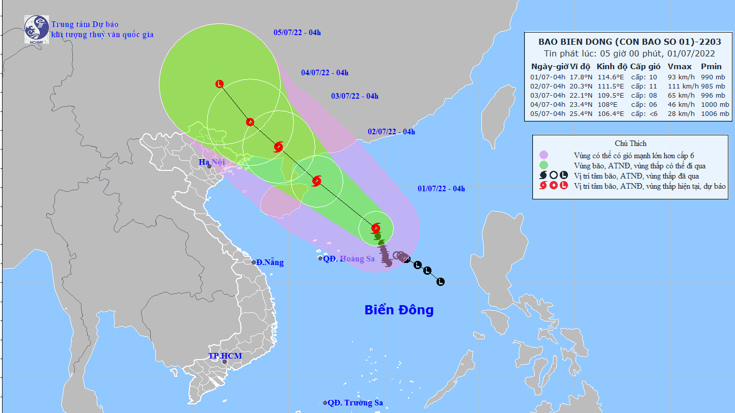 Bão số 1: Cảnh báo gió mạnh, sóng lớn trên biển, triều cường