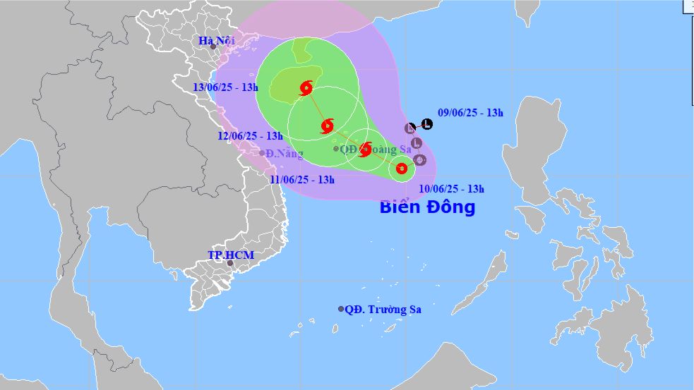 Áp thấp nhiệt đới kích thích gió mùa Tây Nam, sẽ gây mưa rất lớn