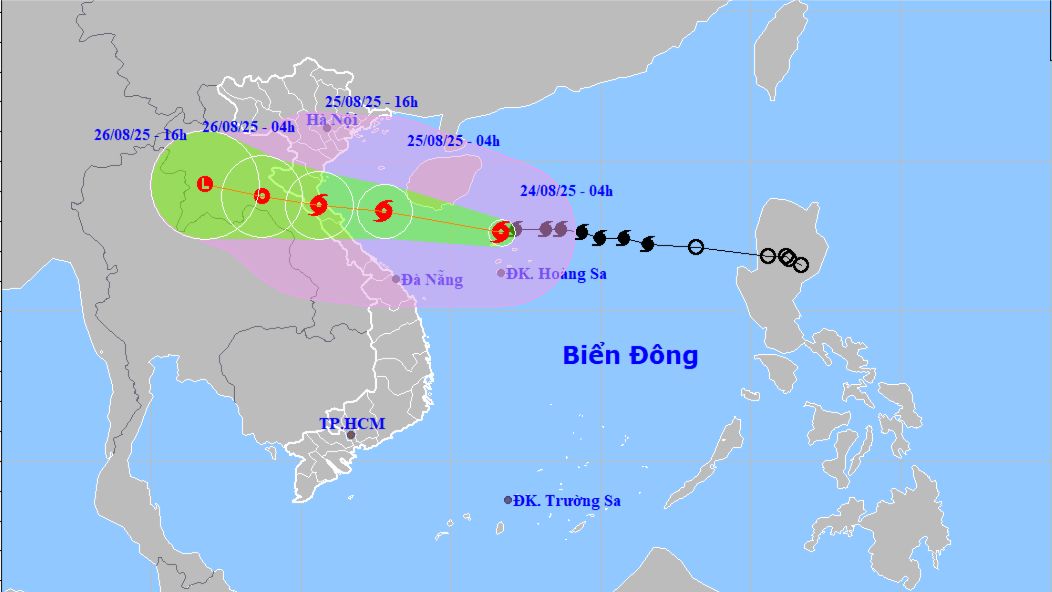 Bão cấp 12 đang hướng thẳng vào Bắc Trung bộ