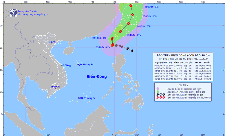 Trong 1 tháng, Biển Đông đón nhận 2 siêu bão
