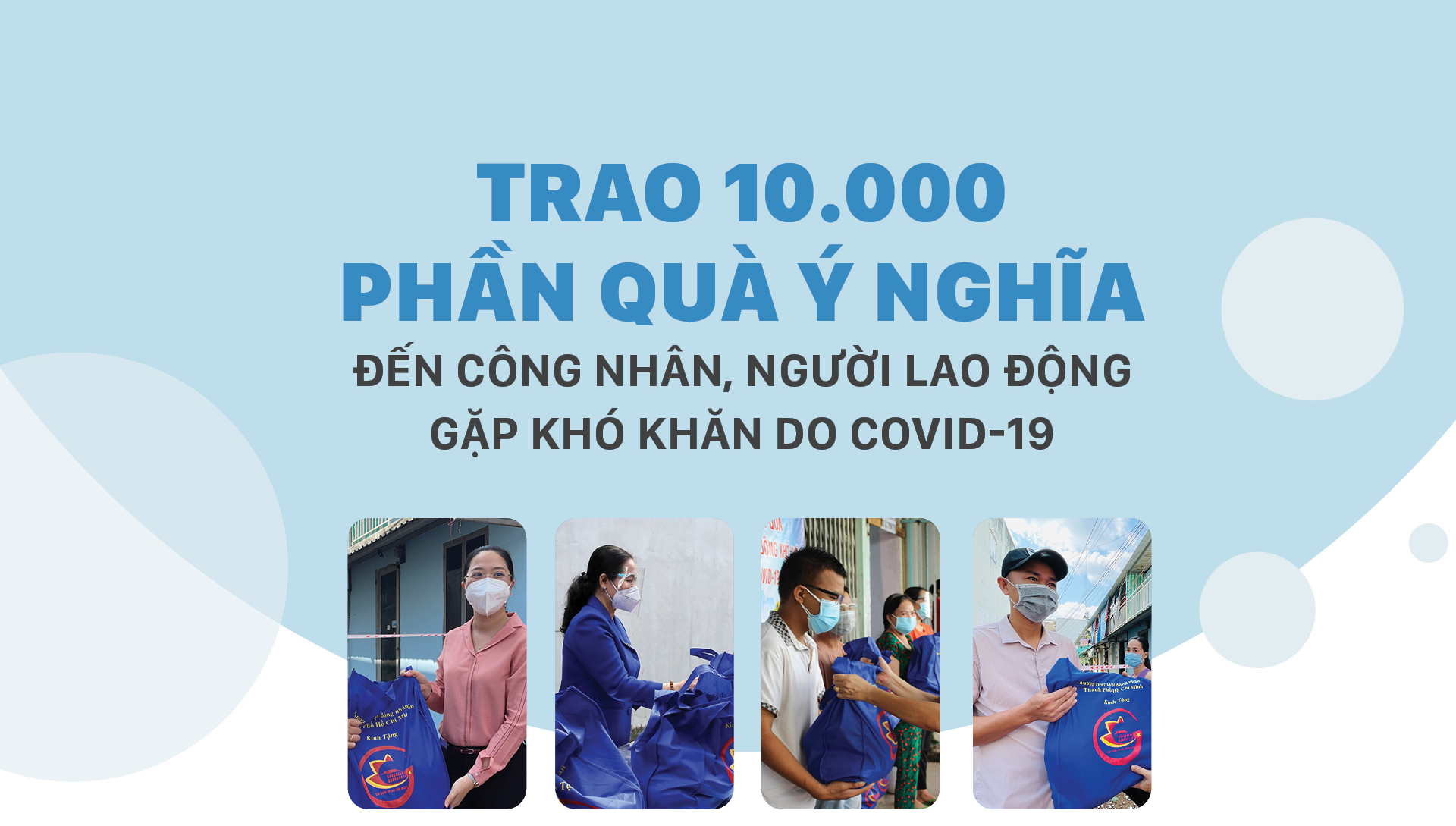 Trao 10.000 phần quà ý nghĩa đến công nhân, người lao động gặp khó khăn do Covid-19