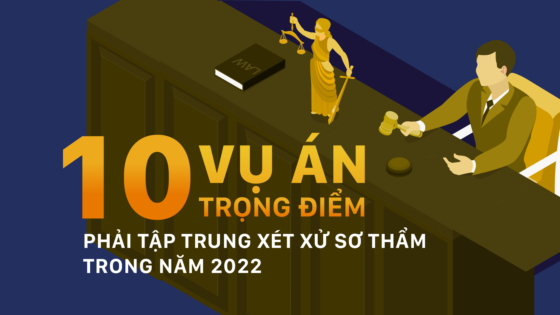 10 vụ án trọng điểm phải tập trung xét xử sơ thẩm trong năm 2022