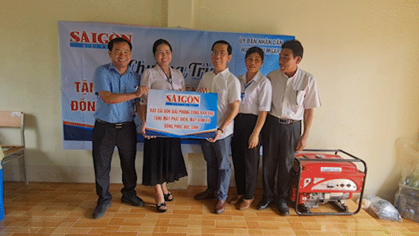 SGGP Newspaper supports highland school with generator, water pump, uniforms
