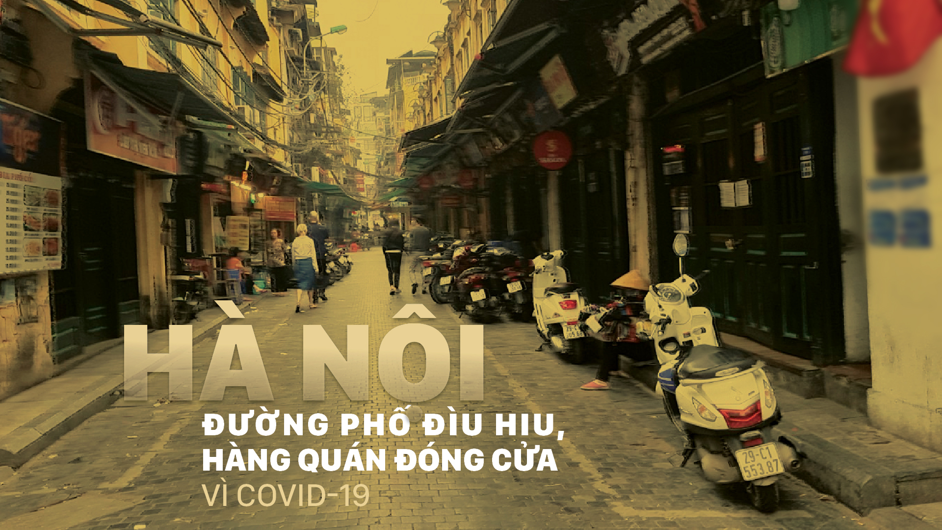 Đường phố Hà Nội đìu hiu, hàng quán đóng cửa vì Covid-19