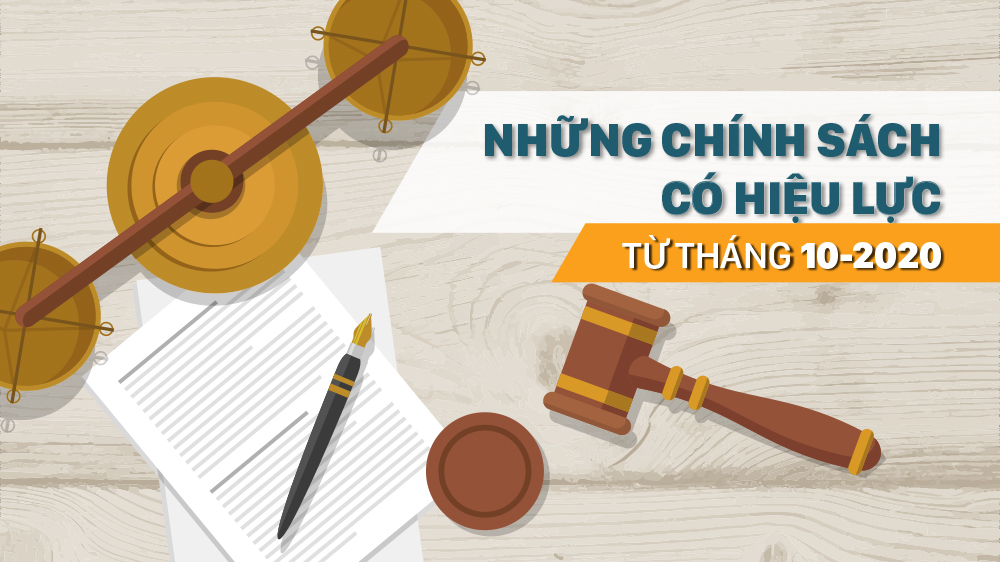 Những chính sách có hiệu lực từ tháng 10-2020