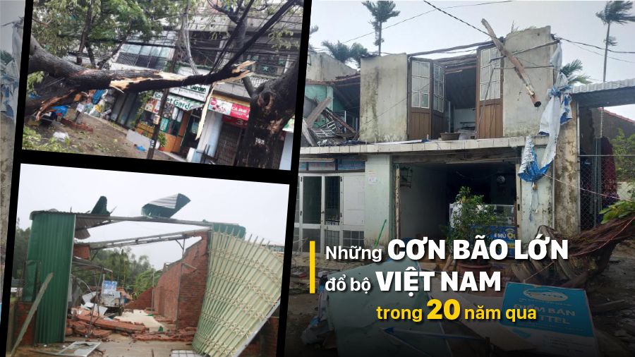 Những cơn bão lớn đổ bộ Việt Nam trong 20 năm qua