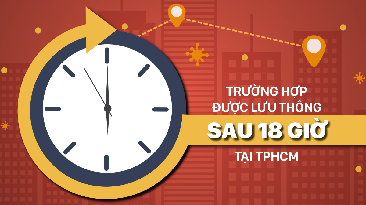 Trường hợp được lưu thông sau 18 giờ tại TPHCM