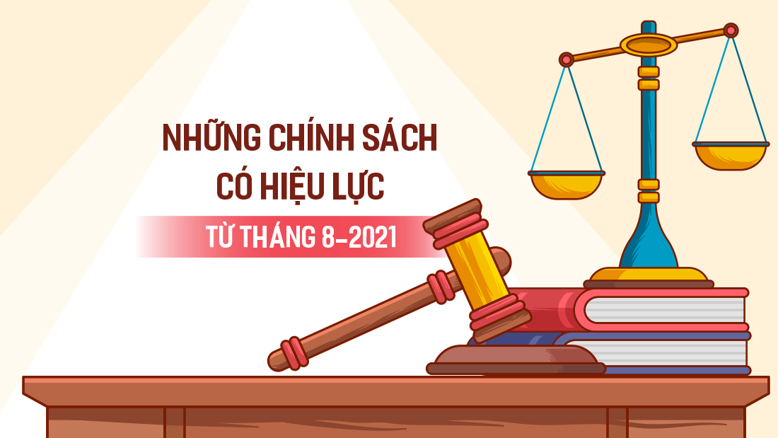 Những chính sách có hiệu lực từ tháng 8-2021