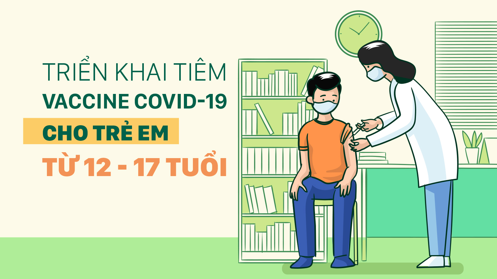 Lộ trình tiêm vaccine phòng Covid-19 cho trẻ em từ 12-17 tuổi