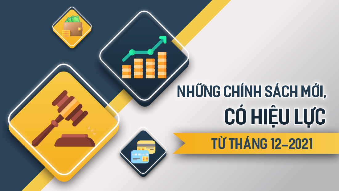 Những chính sách mới, có hiệu lực từ tháng 12-2021