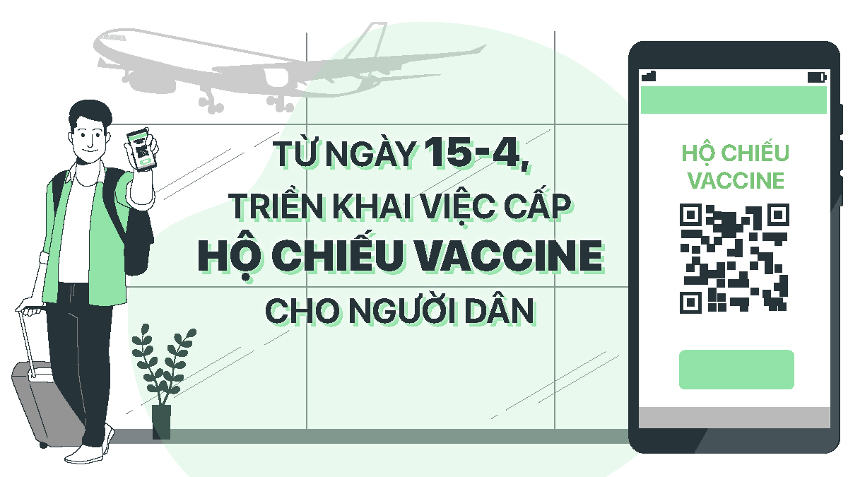 Từ ngày 15-4, triển khai việc cấp hộ chiếu vaccine cho người dân