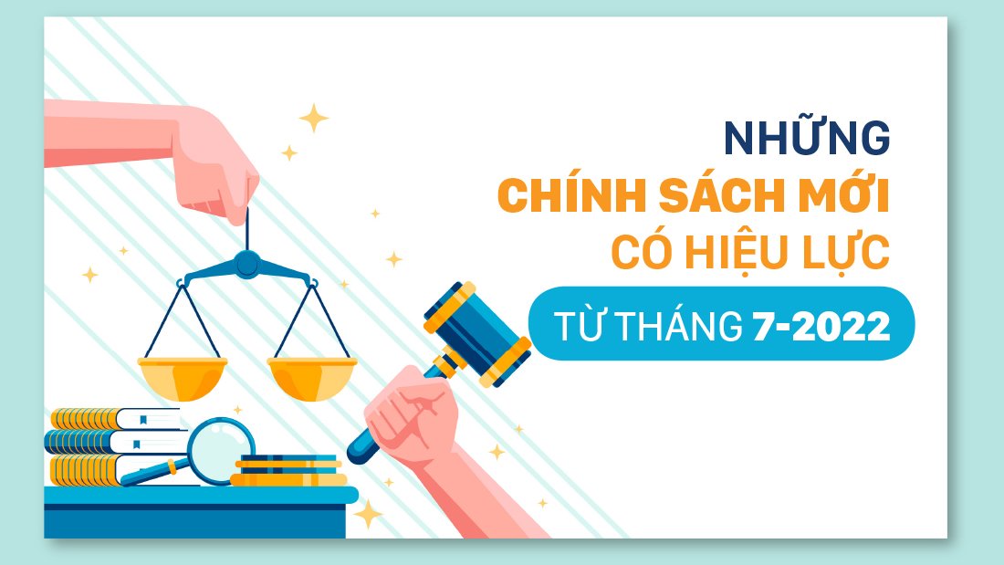 Những chính sách mới, có hiệu lực từ tháng 7-2022