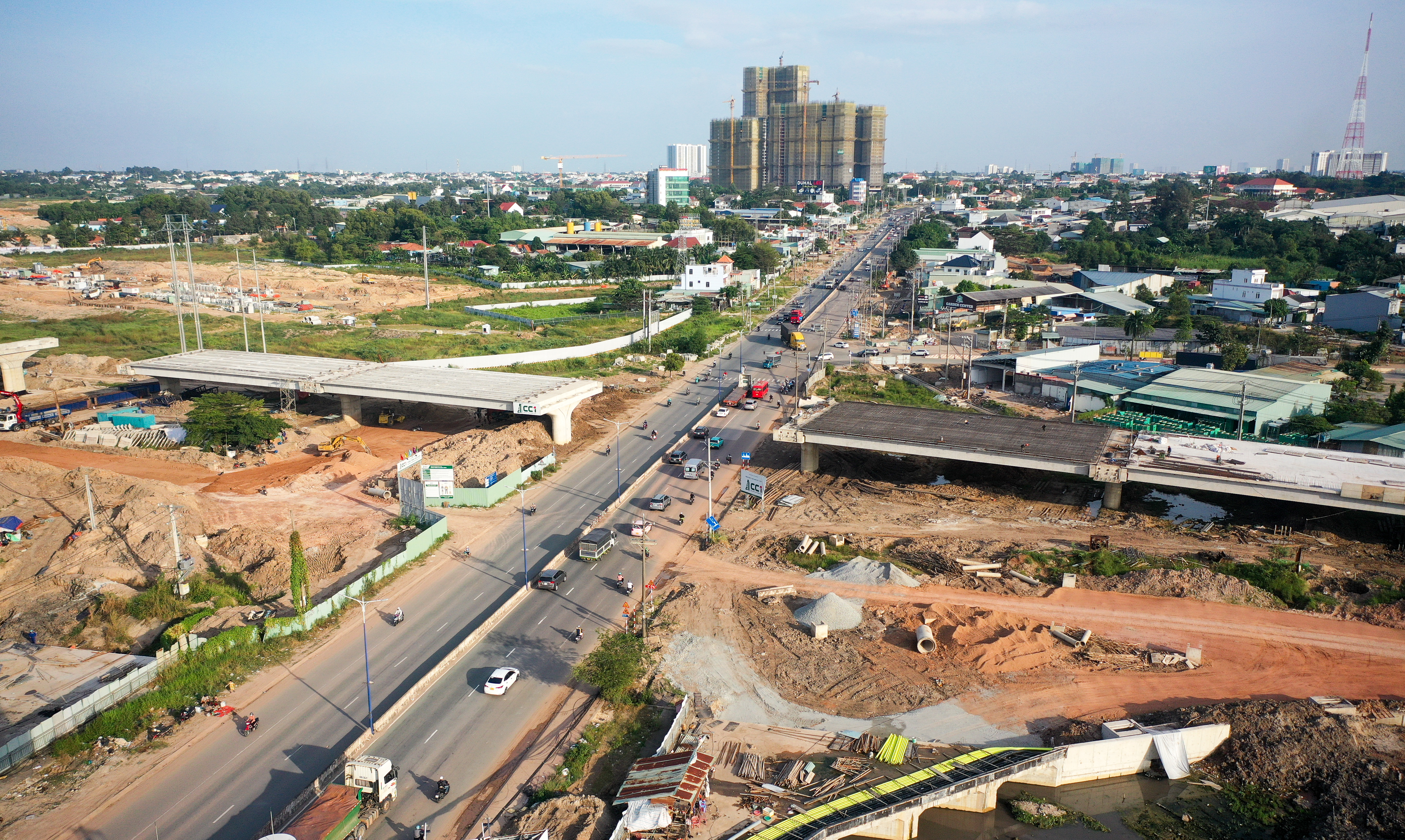 Diện mạo đường Vành đai 3, đoạn vượt sông Sài Gòn, quốc lộ 13