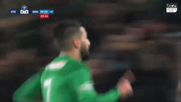 Saint Etienne - Rennes 2-1: Niang mở tỷ số nhưng Kolodziejczak, Boudebouz ngược dòng phút 90'+4