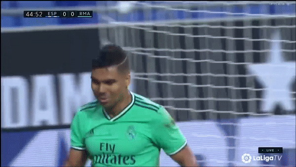 Espanyol - Real Madrid 0-1: Casemiro lập công phút bù giờ, Real củng cố ngôi đầu, Zidane từng bước bỏ xa Barca 