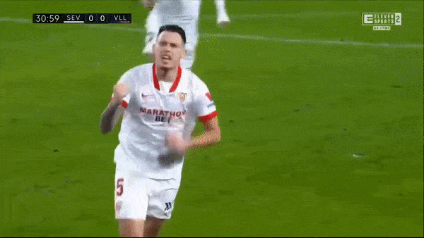 Sevilla - Valladolid 1-1: Lucas Ocampos mở bàn từ chấm penalty, Raul Carnero kịp gỡ hòa