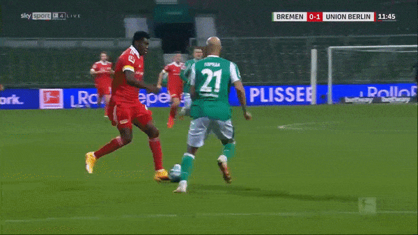 Werder Bremen - Union Berlin 0-2: Sheraldo Becker khai bàn, Taiwo Awoniyi ấn định chiến thắng