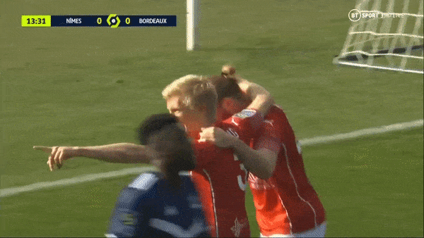 Nimes - Bordeaux 2-0: Birger Meling, Renaud Ripart lần lượt khoe tài ghi bàn