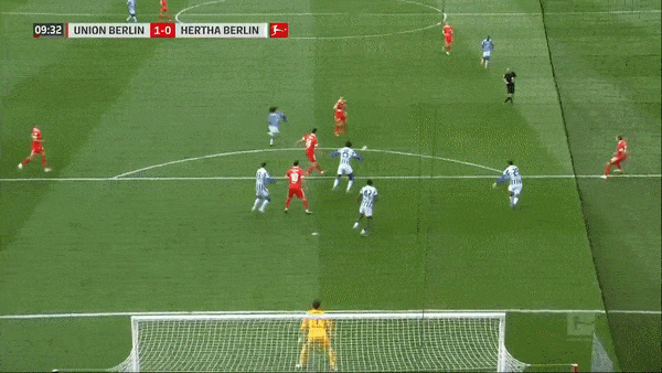 Union Berlin - Hertha Berlin 1-1: Robert Andrich sớm sút tung lưới mở bàn, Dodi Lukebakio gỡ hòa từ chấm penalty