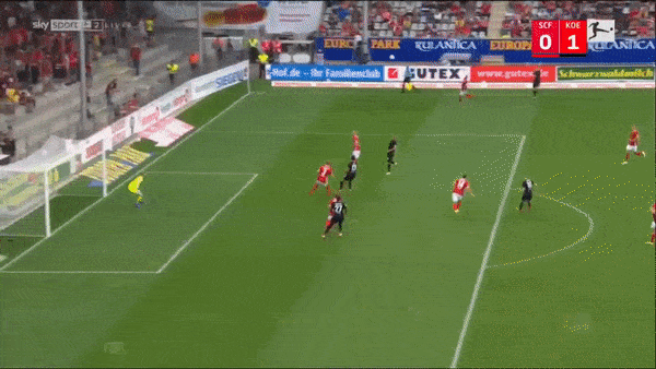 Freiburg vs Cologne 1-1: Anthony Modeste mở tỷ số, Rafael Czichos bất ngờ phản lưới nhà phút cuối, Florian Kainz nhận thẻ đỏ 