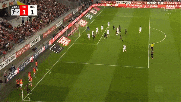 Koln vs RB Leipzig 1-1: Modeste mở tỷ số, Forsberg bị VAR từ chối bàn thắng, Szoboszlai đá phạt góc, Haidara đánh đầu gỡ hòa
