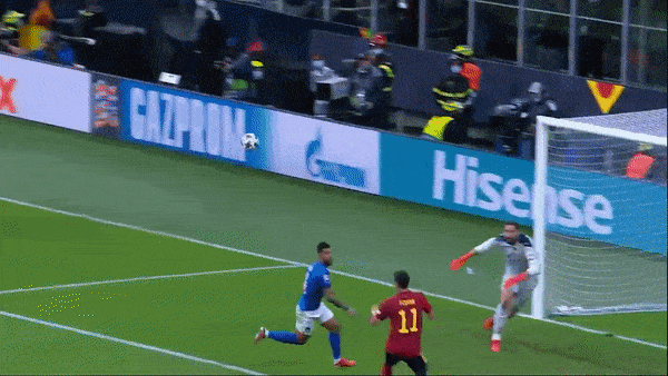 Italia vs Tây Ban Nha 1-2: Oyarzabal kiến tạo, Torres cú đúp bàn thắng, Bonucci thẻ đỏ, Pellegrini ghi bàn danh dự, Luis Enrique hạ Mancini giành vé chung kết Nations League