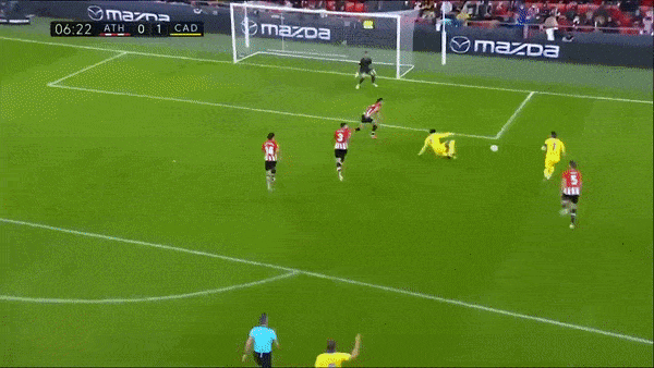 Athletic Bilbao vs Cadiz 0-1: Anthony Lozano nhả bóng, Salvi Sanchez chớp cơ hội ghi bàn duy nhất giành gọn 3 điểm