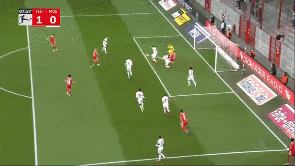 Union Berlin vs Mainz 3-1: Genki Haraguchi sớm tỏa sáng, Sheraldo Becker, Taiwo Awoniyi lần lượt áp đảo, Dominik Kohr bị thẻ đỏ, Delano Burgzorg ghi bàn danh dự