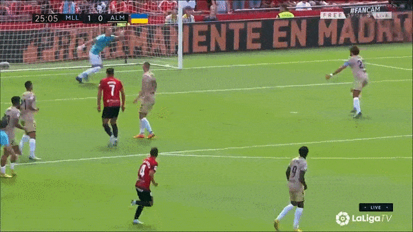 Mallorca vs Almeria 1-0: Pablo Maffeo đánh đầu hiểm hóc, ghi bàn duy nhất giành gọn 3 điểm