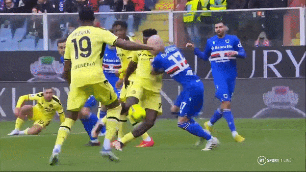 Sampdoria vs Udinese 0-1: Kingsley Ehizibue chích mũi giày điệu nghệ, Udinese hạ chủ nhà giành 3 điểm