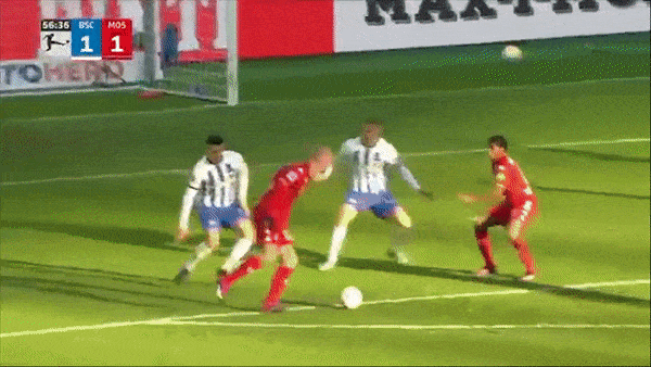 Hertha Berlin vs Mainz 1-1: Jessic Ngankam mở bàn trên chấm penalty, Ludovic Ajorque vẽ đường cong cứu thua