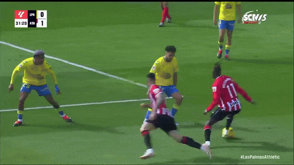 Las Palmas vs Athletic Bilbao 0-2: Nico Williams kiến tạo, Gorka Guruzeta đệm bóng cận thành, Saul Coco bất ngờ phản lưới nhà