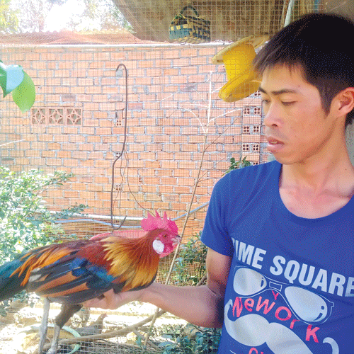 Tay săn Điền bên chiến lợi phẩm.