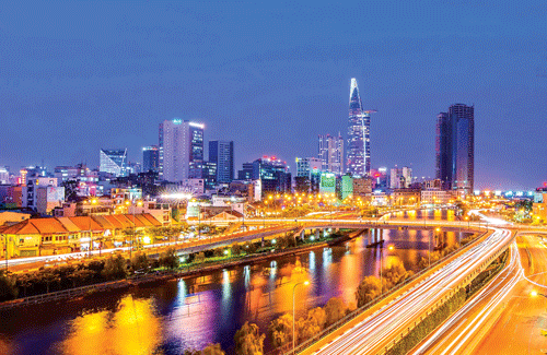 Hướng nhìn tuyệt đẹp ra toàn cảnh trung tâm thành phố từ vị trí dự án RiverGate