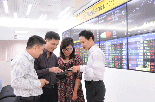 NĐT theo dõi giá CP.