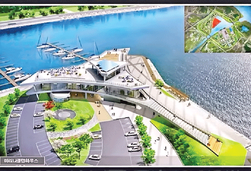 Phối cảnh cảng du thuyền của dự án.