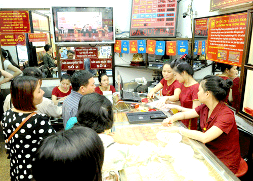 Diễn biến giá vàng tuần qua liên tục giảm.