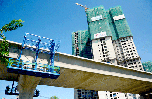 Tuyến metro số 1 (Bến Thành- Suối Tiên) của TPHCM đang dần hình thành, dự kiến đưa vào sử dụng vào năm 2018.