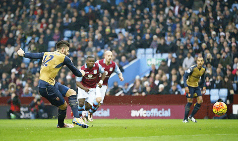 Giroud tiếp tục duy trì phong độ ghi bàn cao.