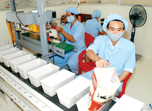 Dây chuyền đóng gói gạo thơm đặc sản của Gentraco.