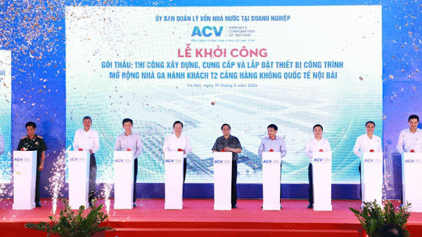 Thủ tướng phát lệnh khởi công mở rộng nhà ga T2 sân bay Nội Bài