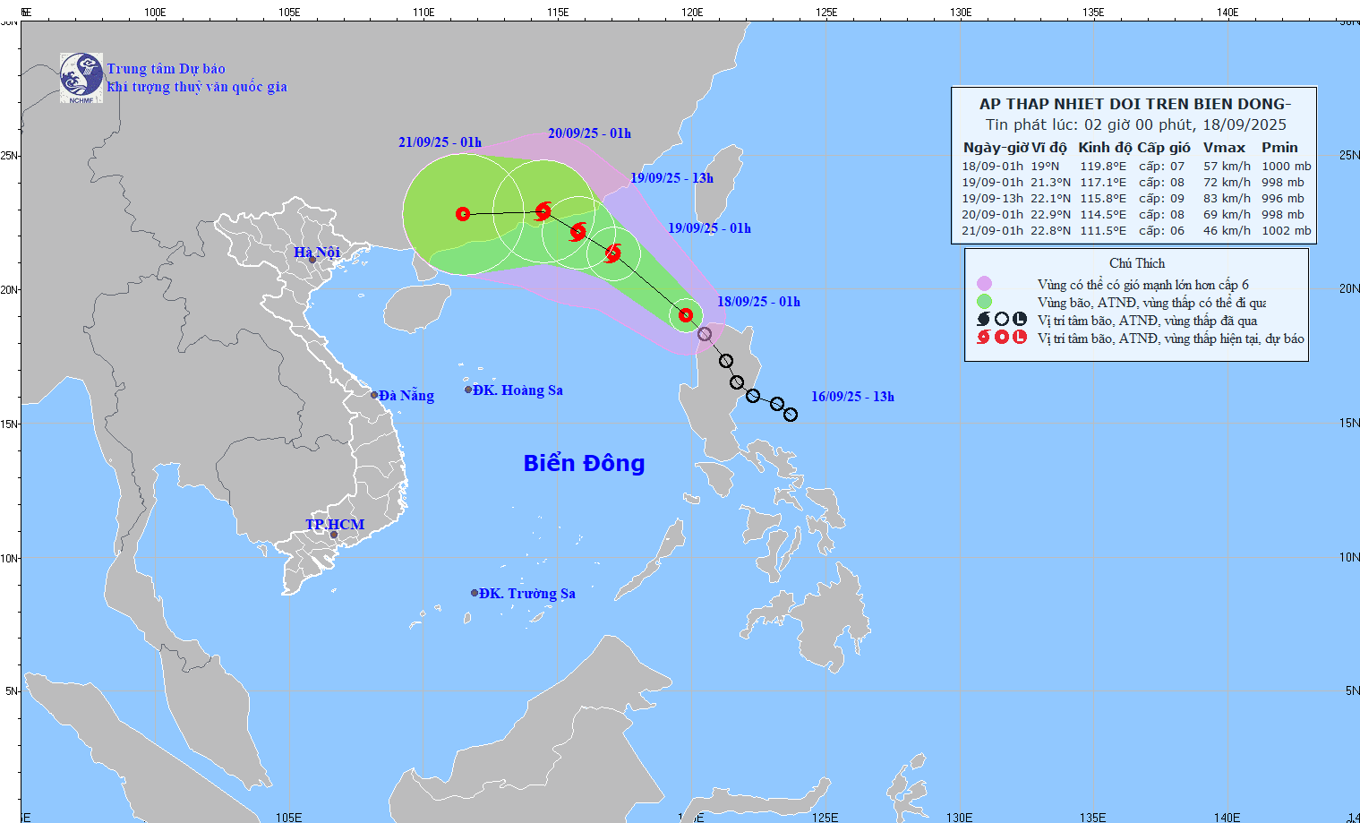 Tropical depression enters East Sea