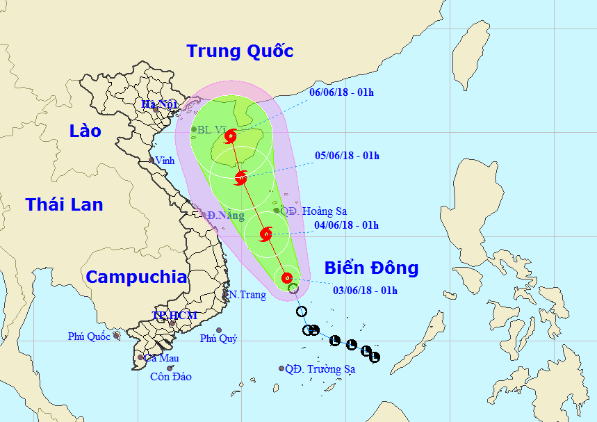 熱帶低氣壓朝西北方向移動，，時速10至15公里，有可能轉強。（圖源：國家水文氣象預報中心）