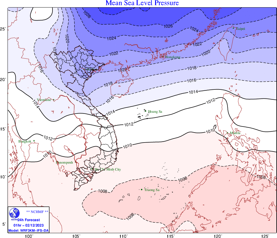 Dự báo phạm vi và mức độ ảnh hưởng của đợt không khí lạnh này