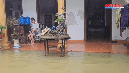 Hà Nội: Sông Bùi dâng cao gây ngập sâu