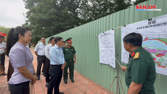 Khảo sát chuẩn bị Lễ truy điệu, an táng hài cốt liệt sĩ tại Công viên Lê Thị Riêng