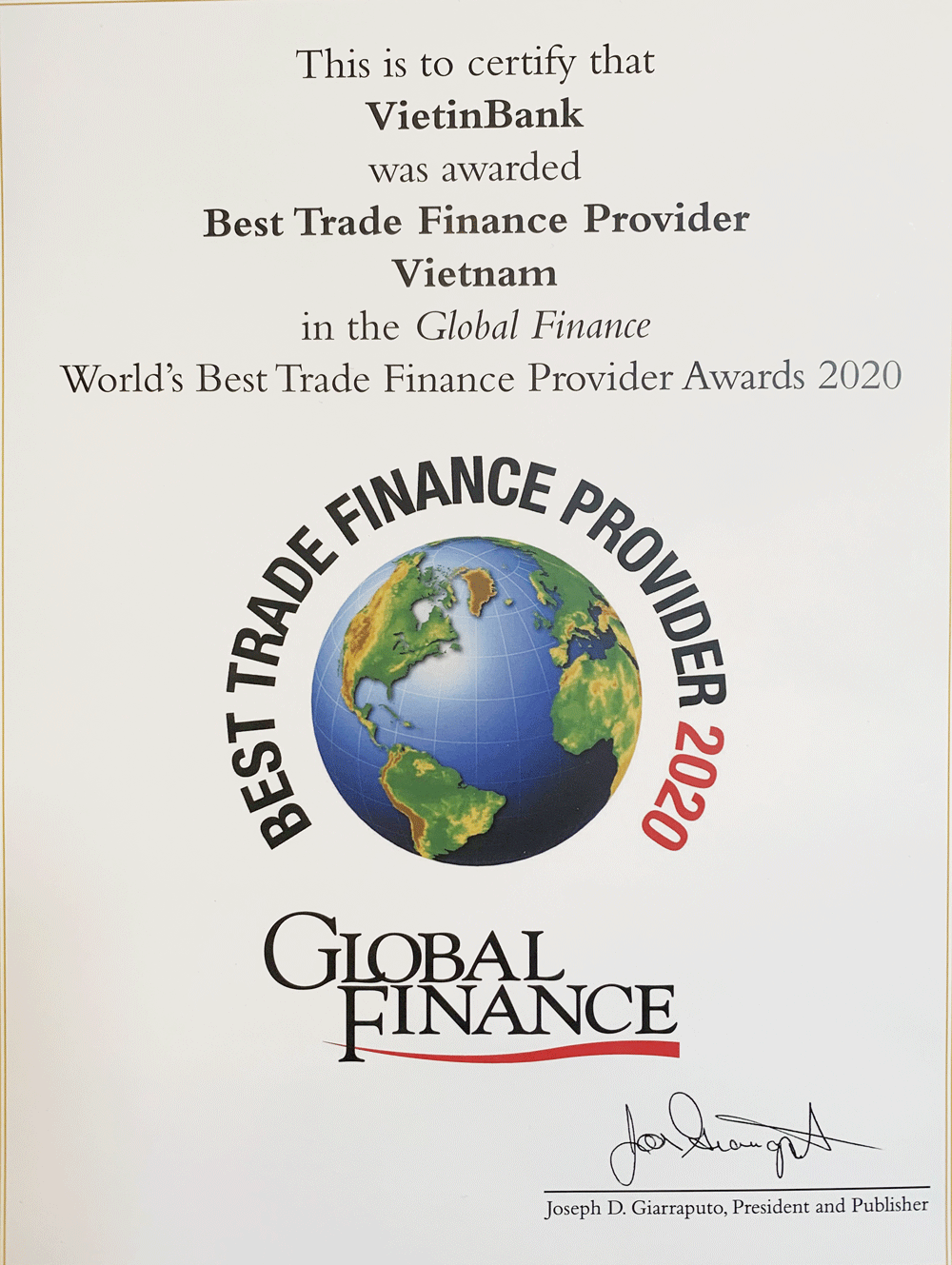 VietinBank lần thứ 3 liên tiếp là Ngân hàng Tài trợ thương mại tốt nhất Việt Nam ảnh 2